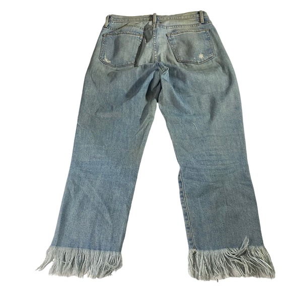 Frame La Nouveau Straight Jeans Ankle Fringe Hem Women's 28 - Picture 4 of 7